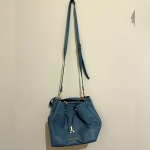 Mia K Collection Blue Bucket Crossbody Bag